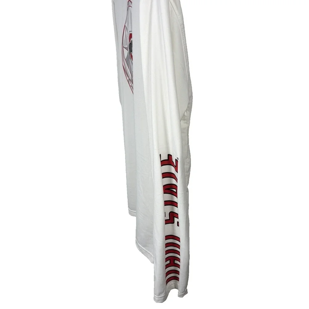 Nike Ohio State Buckeyes Long Sleeve Shirt Mens Large White Logo T OSU